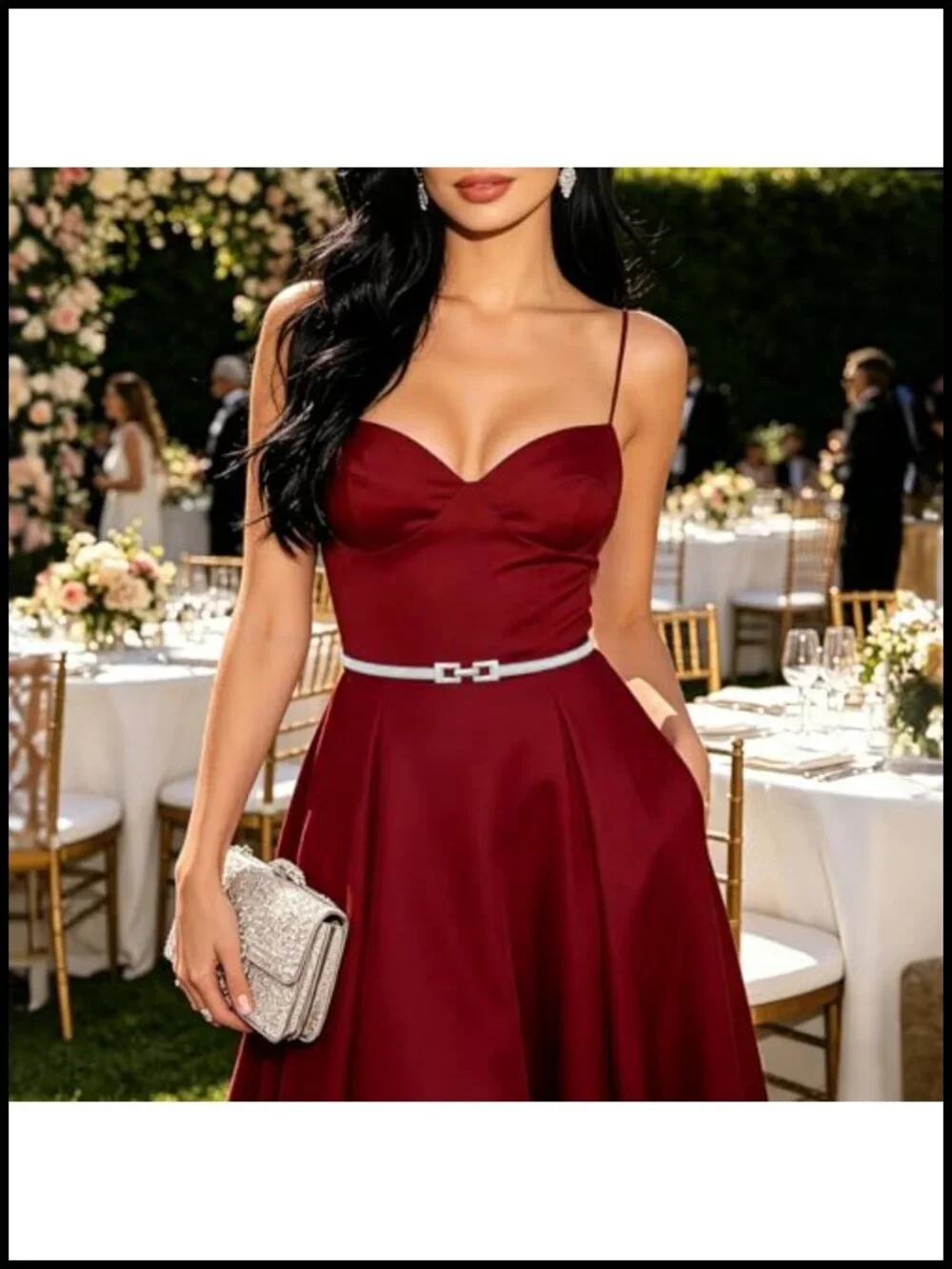Women's Skinny Metal Cinch Belt, Stretch Thin Waist Belts for Dresses